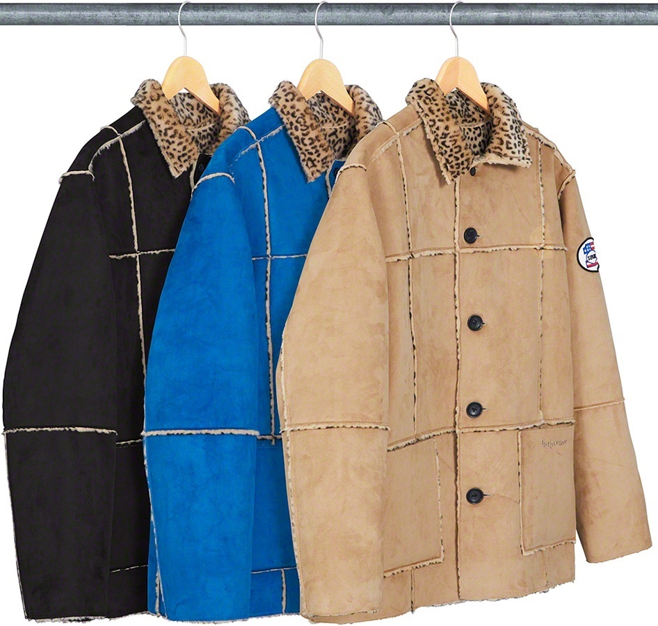 Reversible Faux Suede Leopard Coat